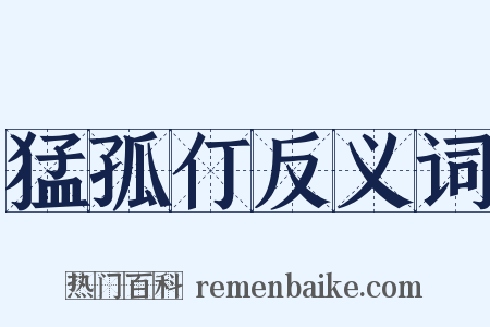 猛孤仃反义词是什么意思的图片